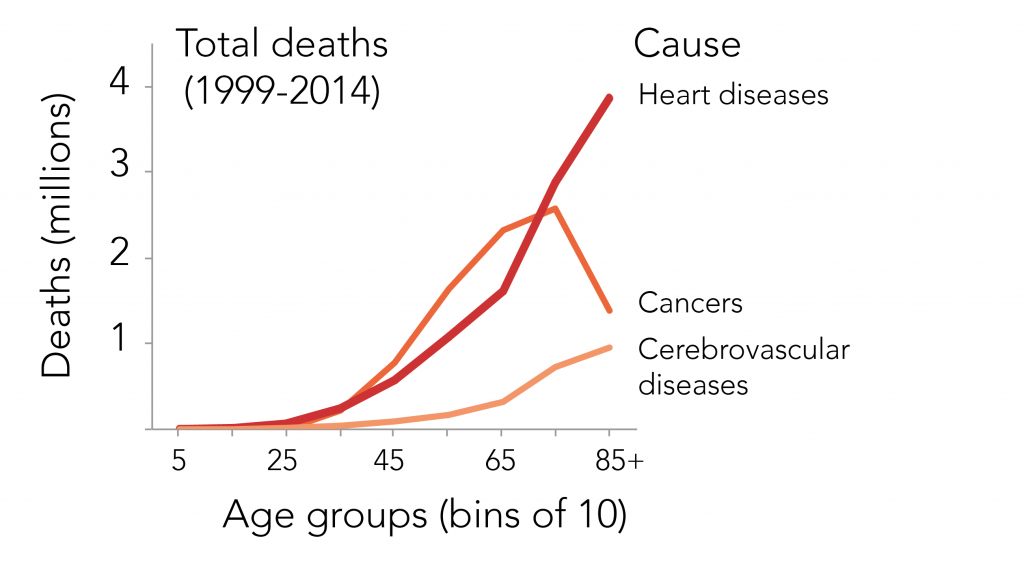 Top causes of death graph