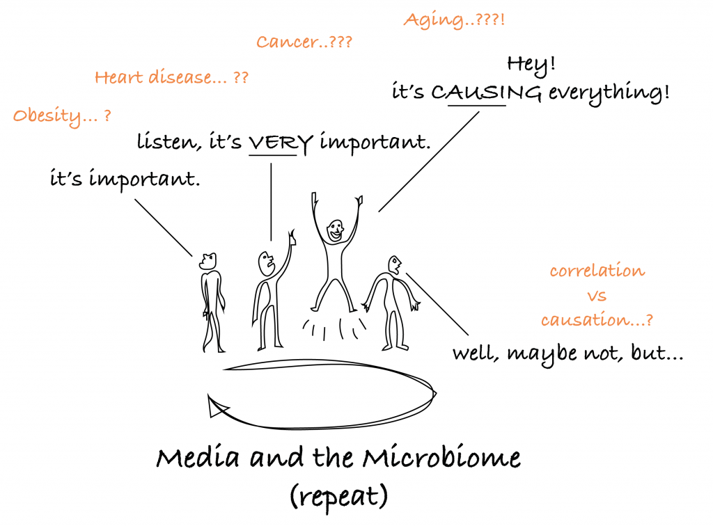 Gut microbiome and the media